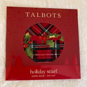 Brand New Holiday 100% Silk Scarf